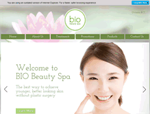 Tablet Screenshot of biobeautyspa.com